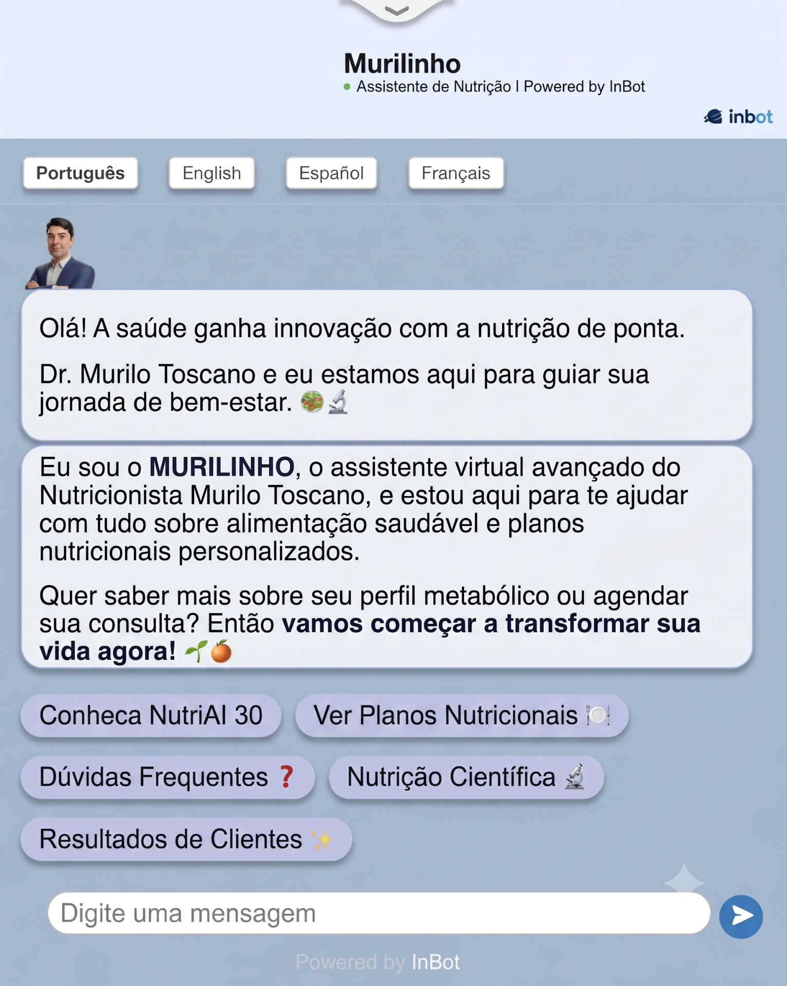 Murilinho — Assistente de Nutrição do NutriAI30